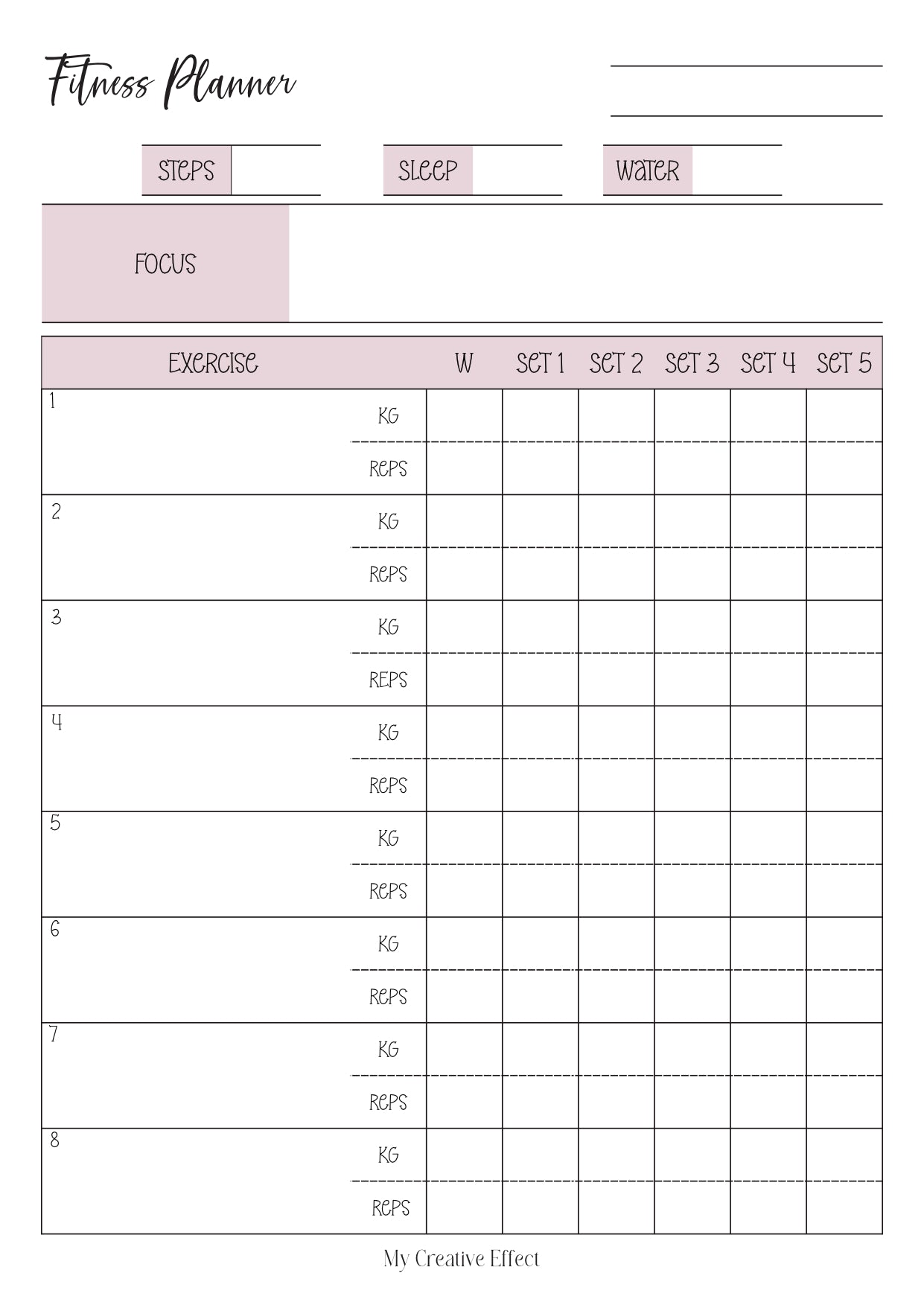 Fitness Strength Tracker
