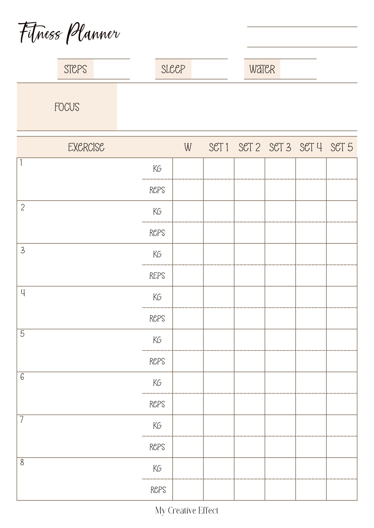 Fitness Strength Tracker