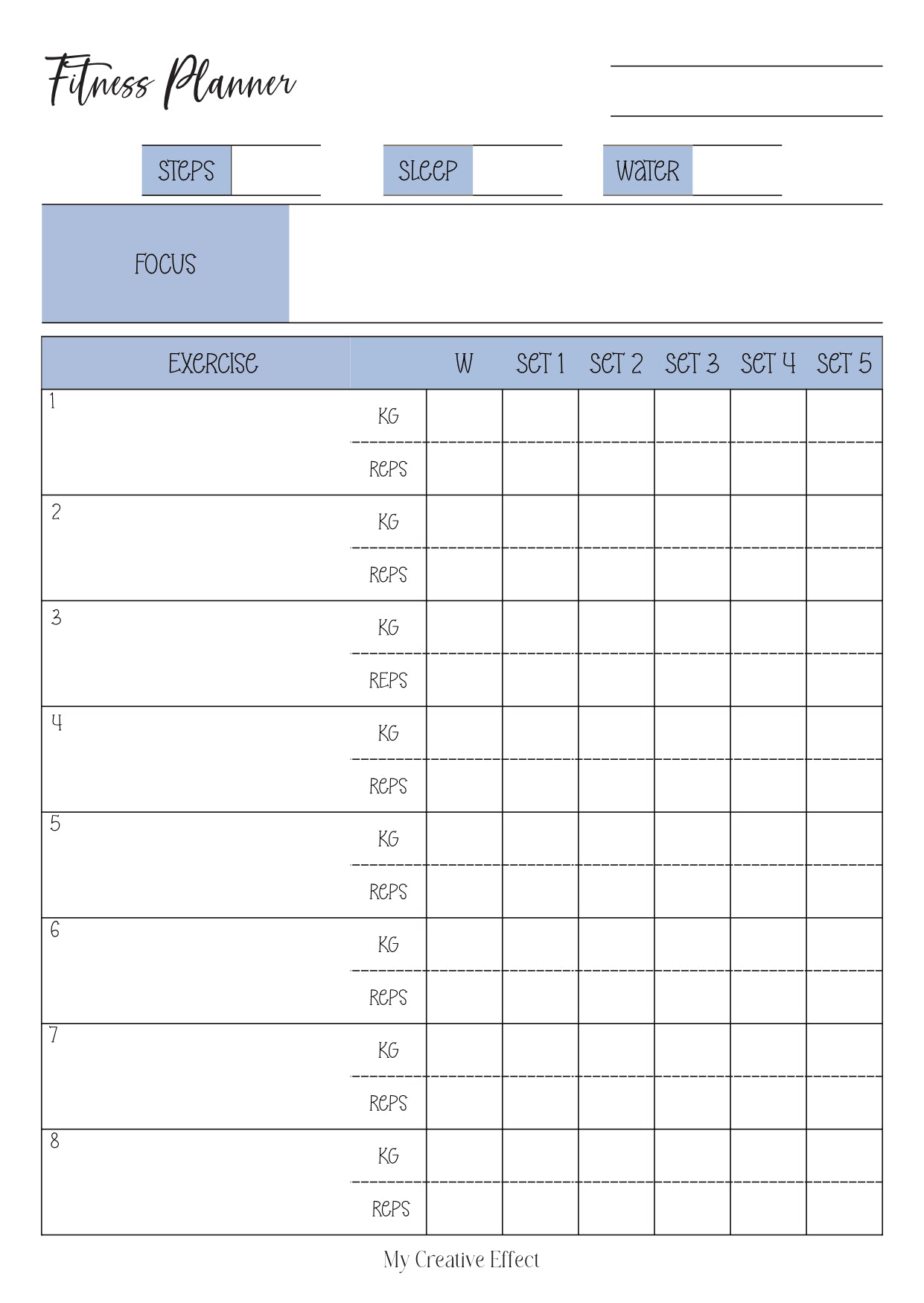 Fitness Strength Tracker