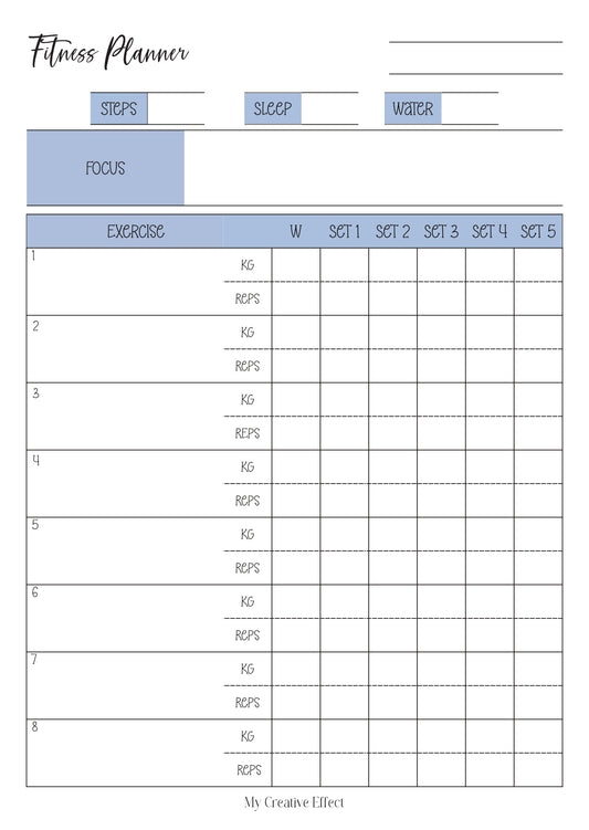 Fitness Strength Tracker